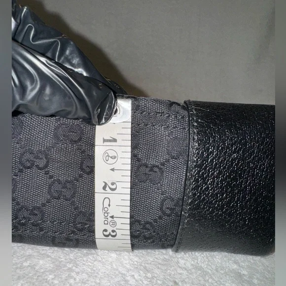GUCCI GG Canvas/Leather Shoulder Bag Black. - Picture 13 of 15